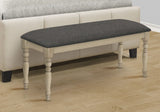 Bench, Rectangular, Upholstered, Transitional - Gray - Furniture Home Direct
