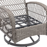3 Piece Conversation Set With Glass Coffee Table - Navy Blue - Furniture Home Direct