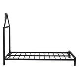 Metal Platform Bed With House-Shaped Headboard Design - Furniture Home Direct