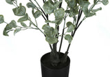 35" Tall, Artificial Plant, Eucalyptus Tree, Indoor, Faux, Fake, Floor, Greenery, Potted, Decorative - Green / Black - Furniture Home Direct