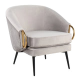 Claire - Contemporary / Glam Chair - Black / Silver - Furniture Home Direct