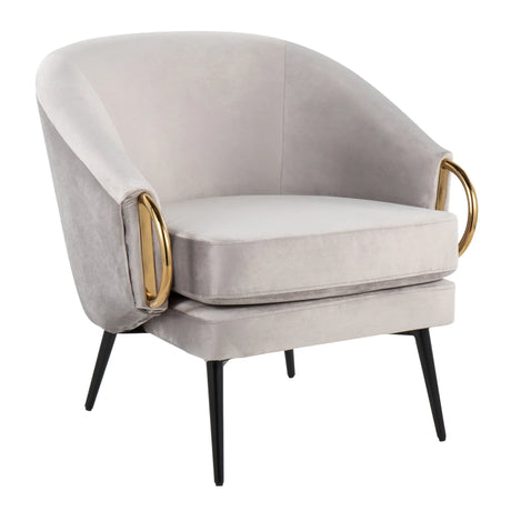 Claire - Contemporary / Glam Chair - Black / Silver - Furniture Home Direct
