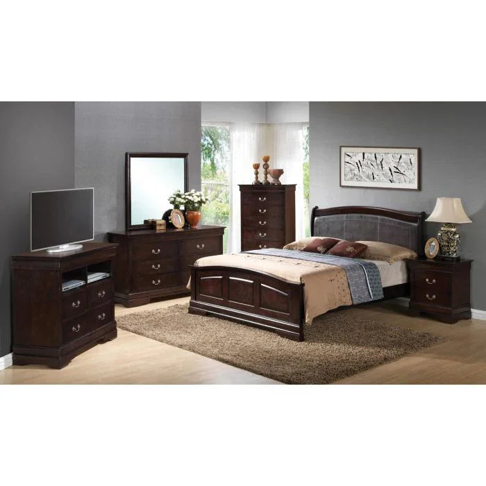 Panel Sleigh Bed Elegantly Crafted - Furniture Home Direct