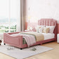 Upholstered Daybed With Classic Stripe Shaped Headboard - Furniture Home Direct