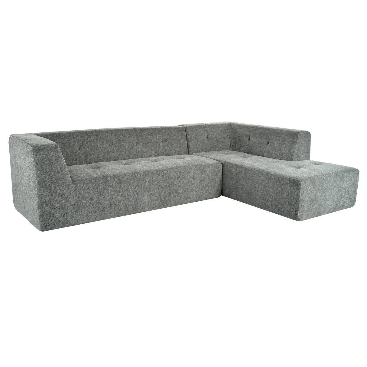 Modular Sectional Sofa in Chenille for Living Rooms Gray - Furniture Home Direct