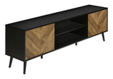 TV Stand, Console, Media Entertainment Center, Storage Cabinet, Modern Design - Black - Furniture Home Direct