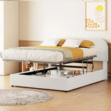 Upholstered Platform Bed With Hydraulic Storage System - Furniture Home Direct