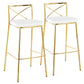 Modern Charlotte - Contemporary Fixed Height Barstool (Set of 2) - Furniture Home Direct