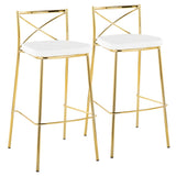 Modern Charlotte - Contemporary Fixed Height Barstool (Set of 2) - Furniture Home Direct