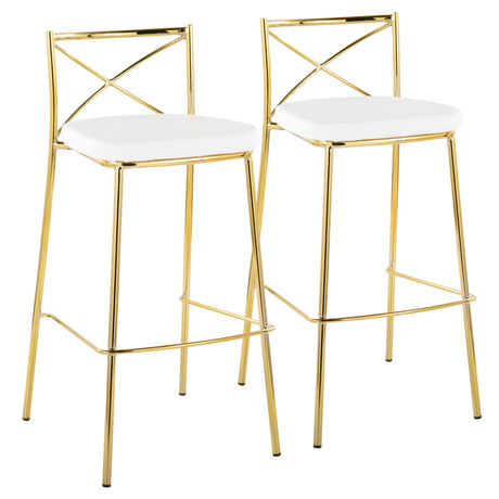 Modern Charlotte - Contemporary Fixed Height Barstool (Set of 2) - Furniture Home Direct