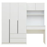 3 Door Storage Desk Wardrobe For Bedroom With Shelves And 3 Drawers - Furniture Home Direct