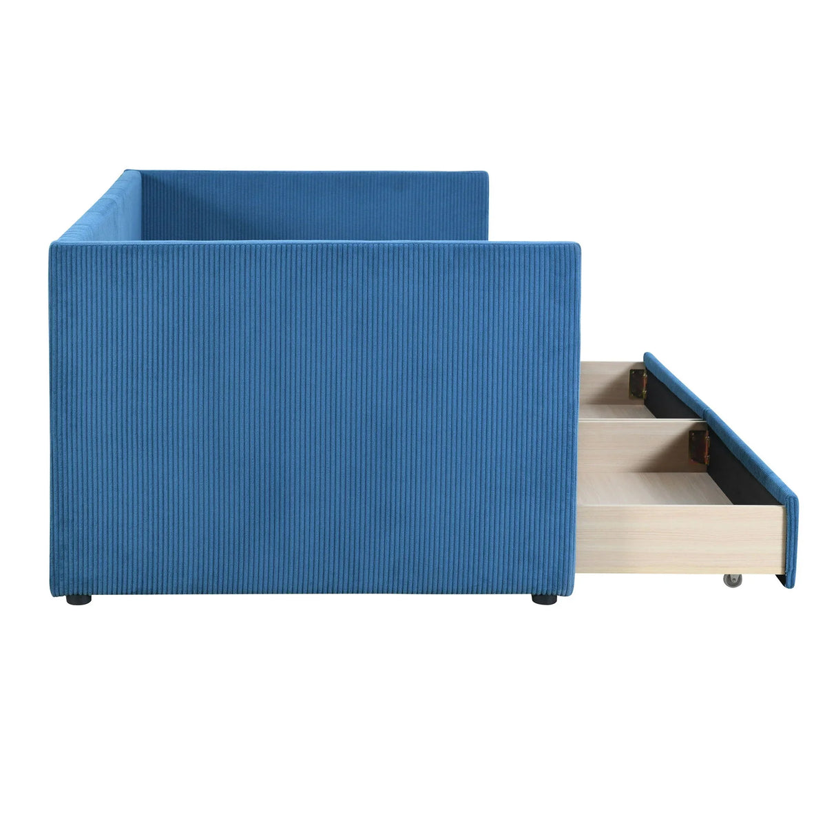 Corduroy Daybed With Two Drawers And Wood Slat - Furniture Home Direct