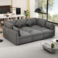 Sectional Sofa Modular Sofa U - Shaped Sofa Couch Sofa Bed L - Shaped Sofa With A Movable Ottoman And Two USB Ports For Living Room - Furniture Home Direct