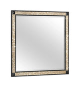 Full Bedroom Set Dresser Nightstand Mirror Glam Black Gold - Furniture Home Direct
