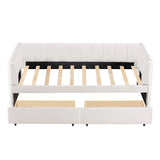 Upholstered Daybed With Ergonomic Design Backrest - Furniture Home Direct