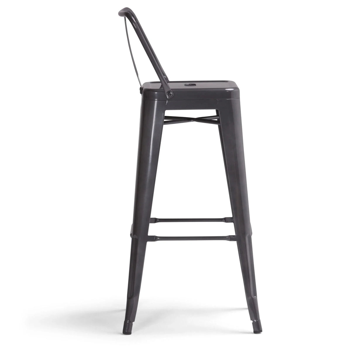 Rayne - Curved Back Metal Stool (Set of 2) - Furniture Home Direct