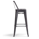 Rayne - Curved Back Metal Stool (Set of 2) - Furniture Home Direct