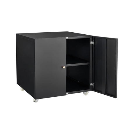 Office Furniture Copier Cabinet 2 Door Steel Copier Stand Mobile Pedestal File Printer Stand - Furniture Home Direct