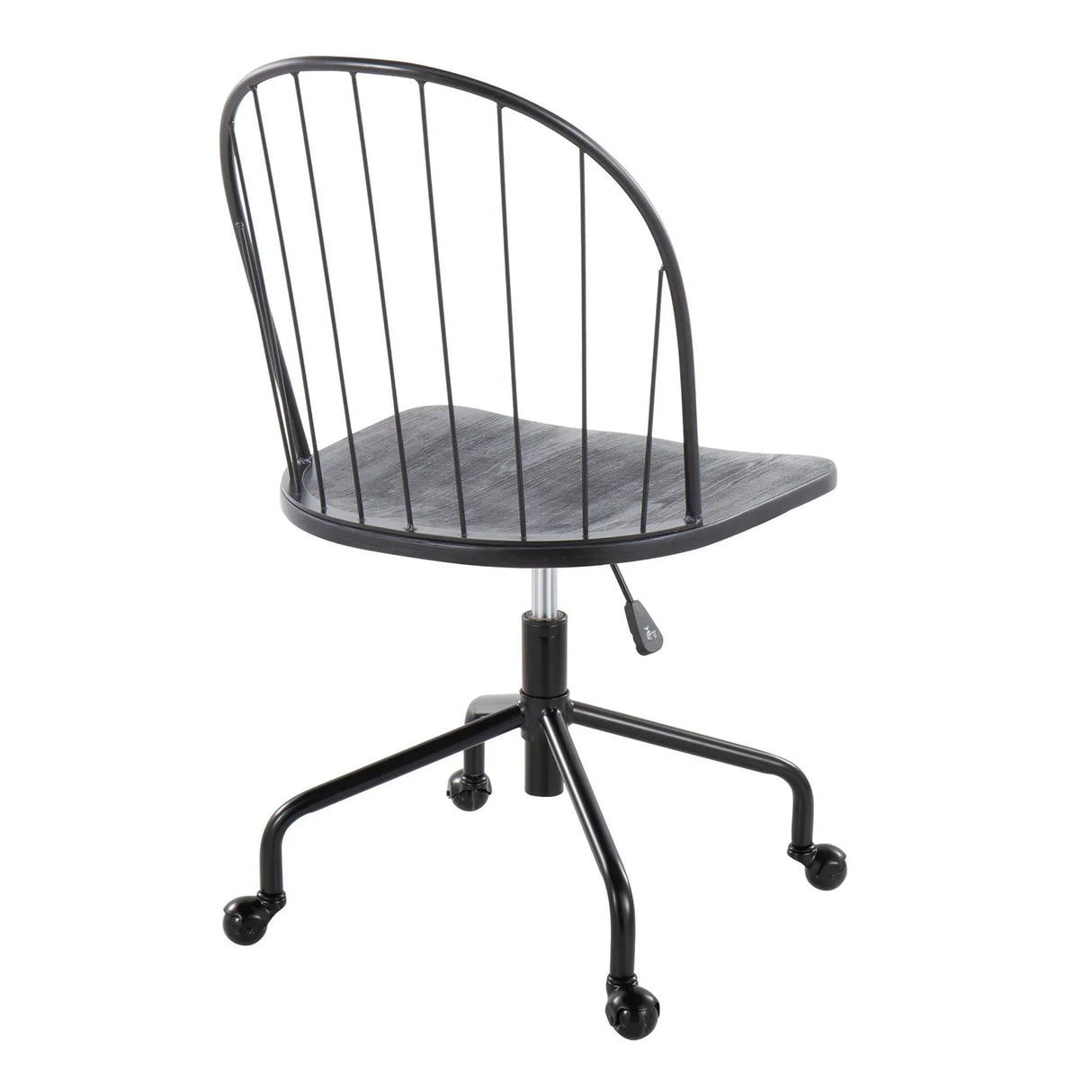 Riley - Farmhouse Adjustable High Back Office Chair - Black - Furniture Home Direct
