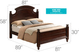 Bed Hand Carved Traditional - Furniture Home Direct
