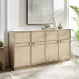 Classic Framed 4 Door Sideboard - Birch - Furniture Home Direct