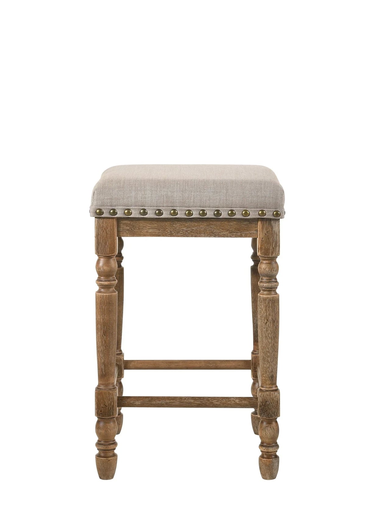Farsiris - Weathered Counter Height Stool (Set 2) - Beige - Furniture Home Direct