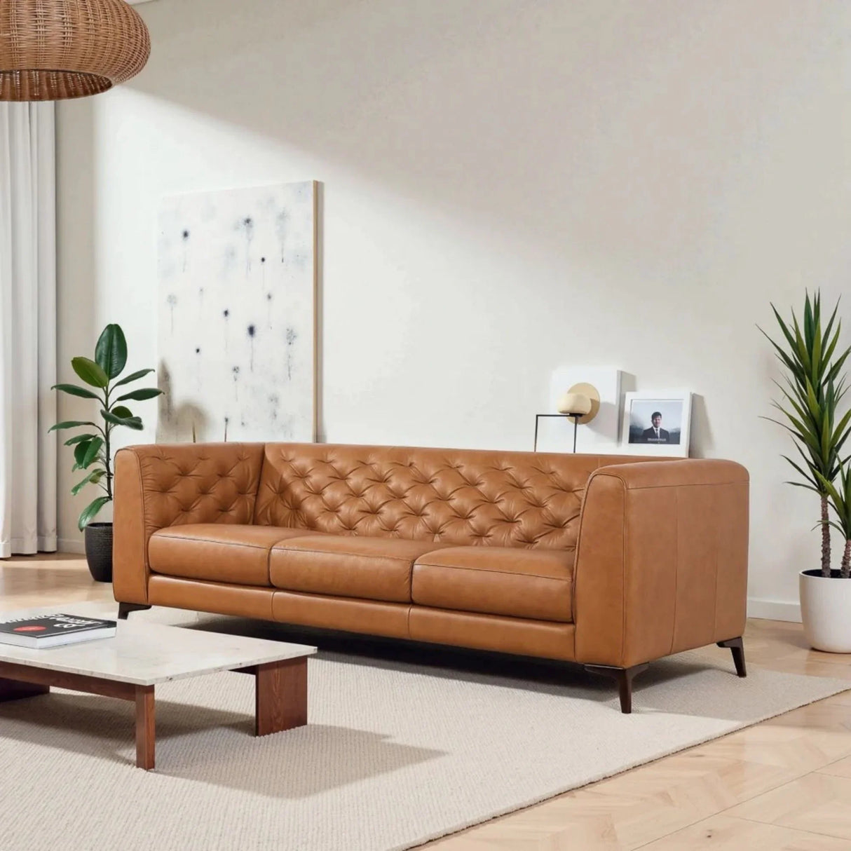 Fargo - Leather Sofa - Brown / Rustic - Furniture Home Direct