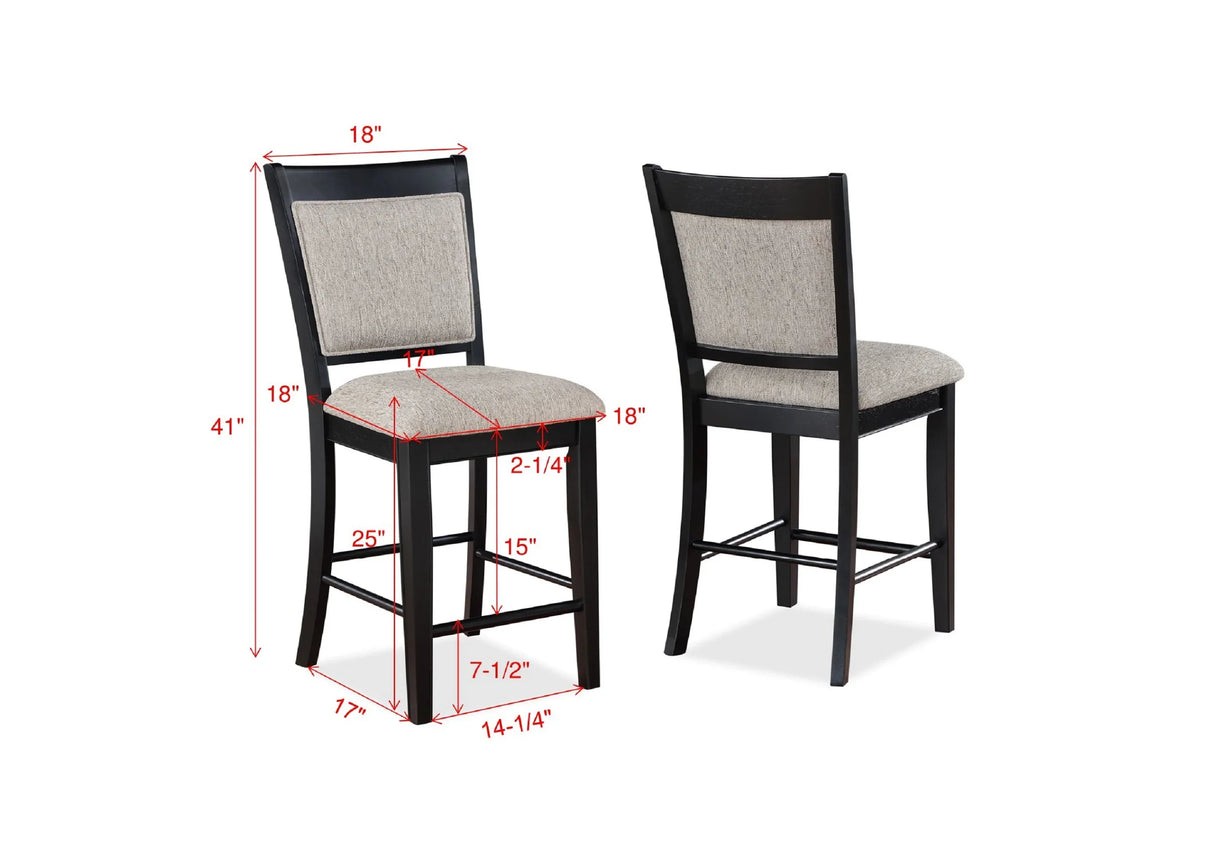 Dining Set Square Plank Top Table Chairs Light Gray - Furniture Home Direct