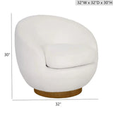 Shearling - Swivel Chair With Base Construction - Cream - Furniture Home Direct