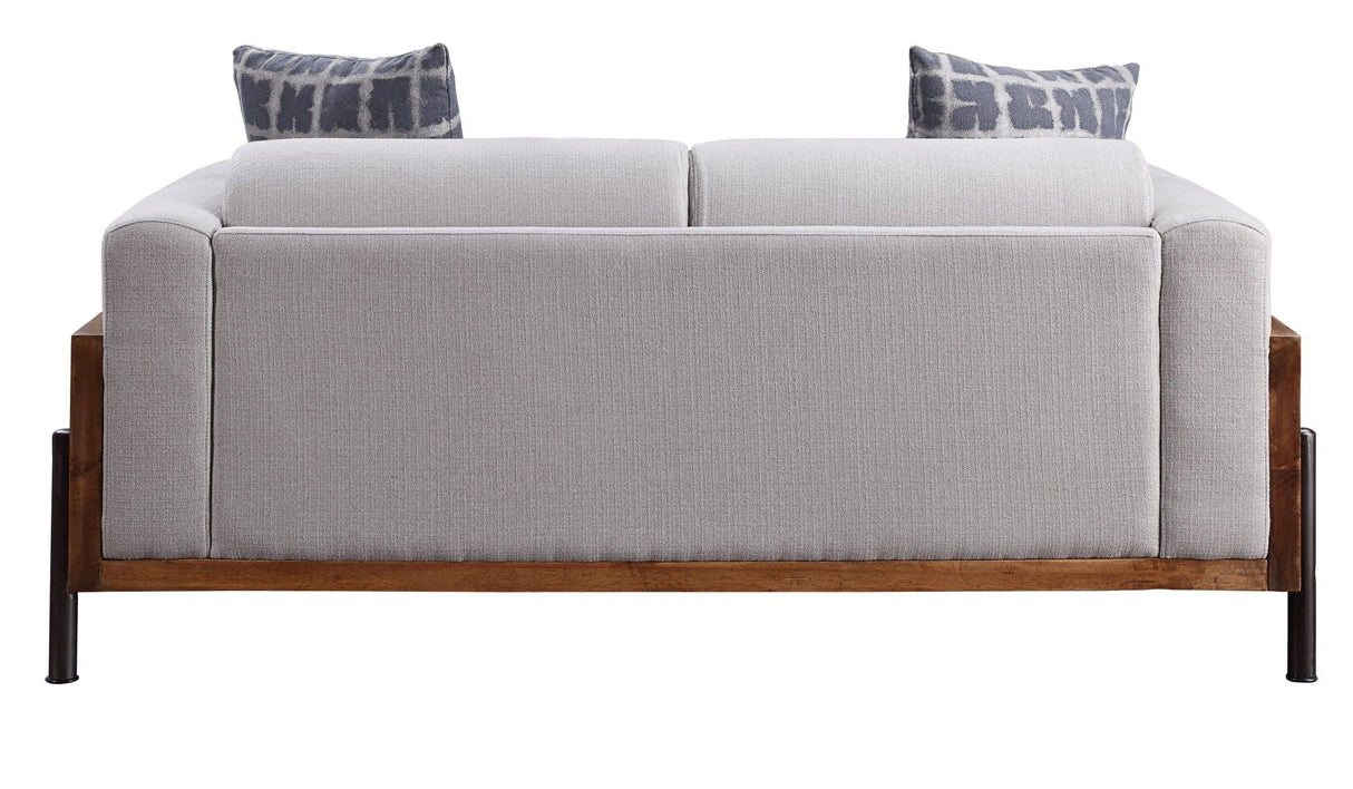 Pelton - Loveseat With 2 Toss Pillows - Walnut - Furniture Home Direct