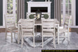 Dining Set Rustic Weathered Wood 7 Piece Multicolor - Furniture Home Direct