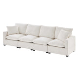 Modern Modular Sofa, 4 Seat Chenille Sectional Couch Set With 2 Pillows Included, Freely Combinable Indoor Funiture For Living Room, Apartment, Office - Furniture Home Direct