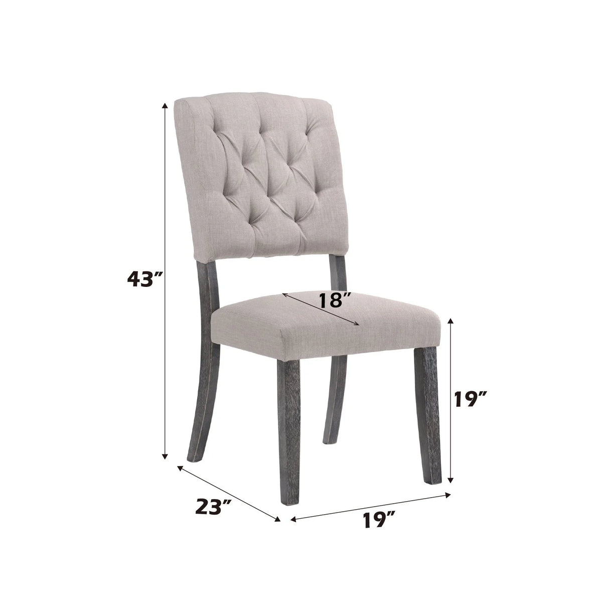 Bernard - Weathered Side Chair (Set of 2) - Furniture Home Direct