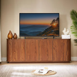 Contemporary Sideboard Storage Cabinet TV Stand With Wave Pattern - Furniture Home Direct