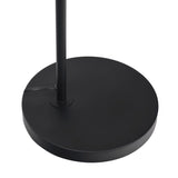 Seoul - Floor Lamp With Rotary Switch Wood Table Base - Black / White - Furniture Home Direct
