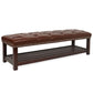 Bedroom End Of Bed Bench Tufted Upholstered End Of Bed Bench End Of Bed Entrance Shoe Bench With Nailhead Trim And Shelf Bedroom Upholstered Leather Bench Living Room Shoe Rack Footstool - Furniture Home Direct