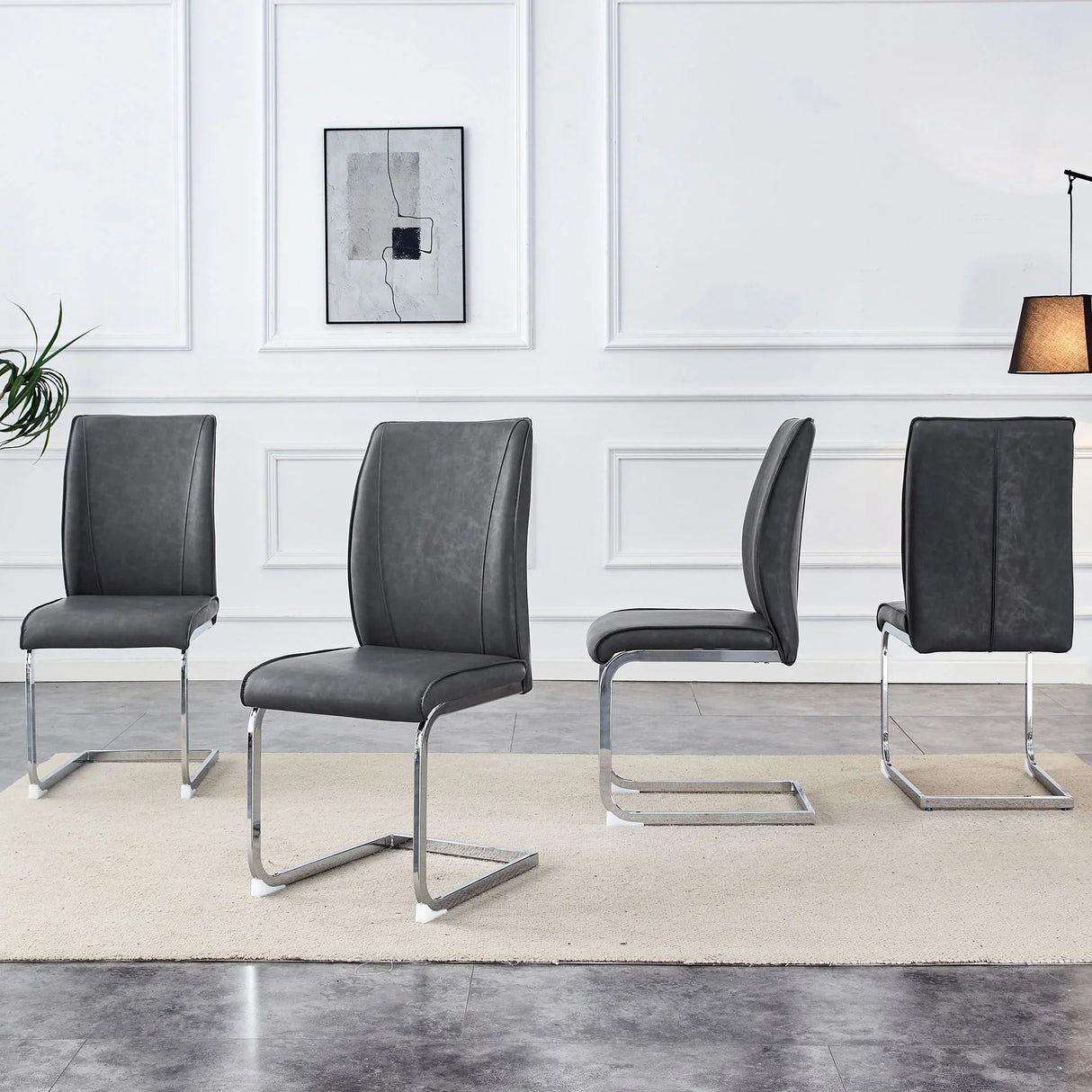 Luxury Simple Arch High Resilience Dining Chair With Arched Leg - Furniture Home Direct