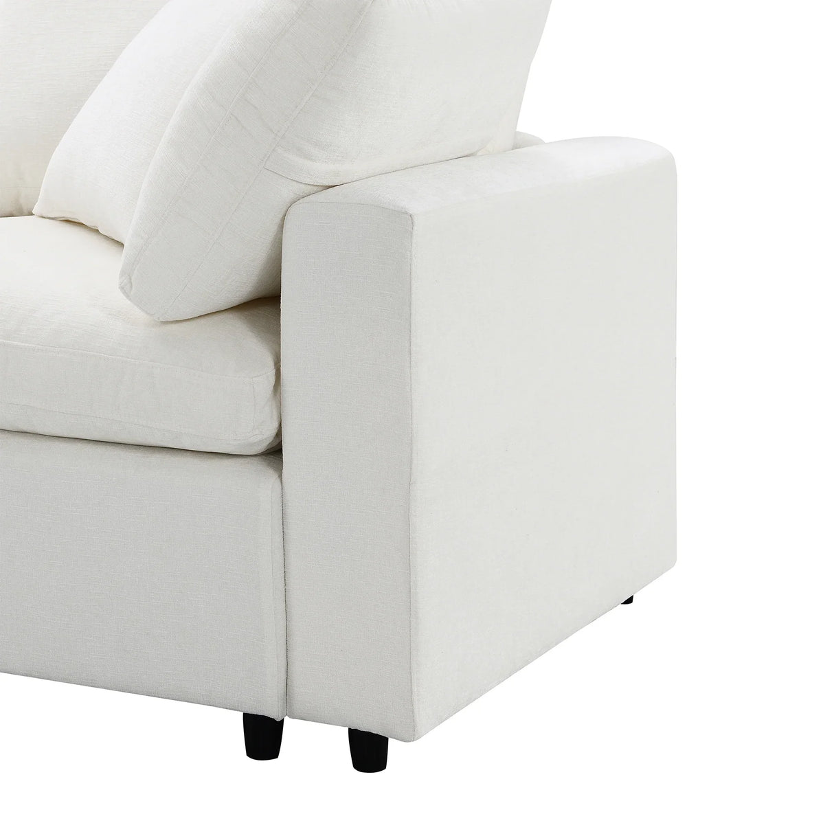Modular Sectional Sofa With L Shaped Spacious Layout Beige - Furniture Home Direct