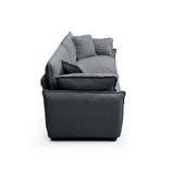 Two-Piece Corduroy Living Room Set (Sofa and Love Seat) - Gray - Furniture Home Direct