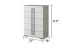 Bedroom Set Contemporary Full Bed Dresser Nightstand White - Furniture Home Direct