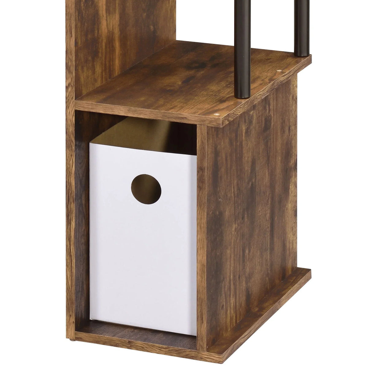 Lyphre - Computer Desk - Weathered Oak / Black - Furniture Home Direct