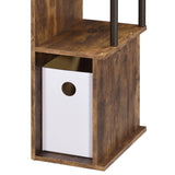 Lyphre - Computer Desk - Weathered Oak / Black - Furniture Home Direct