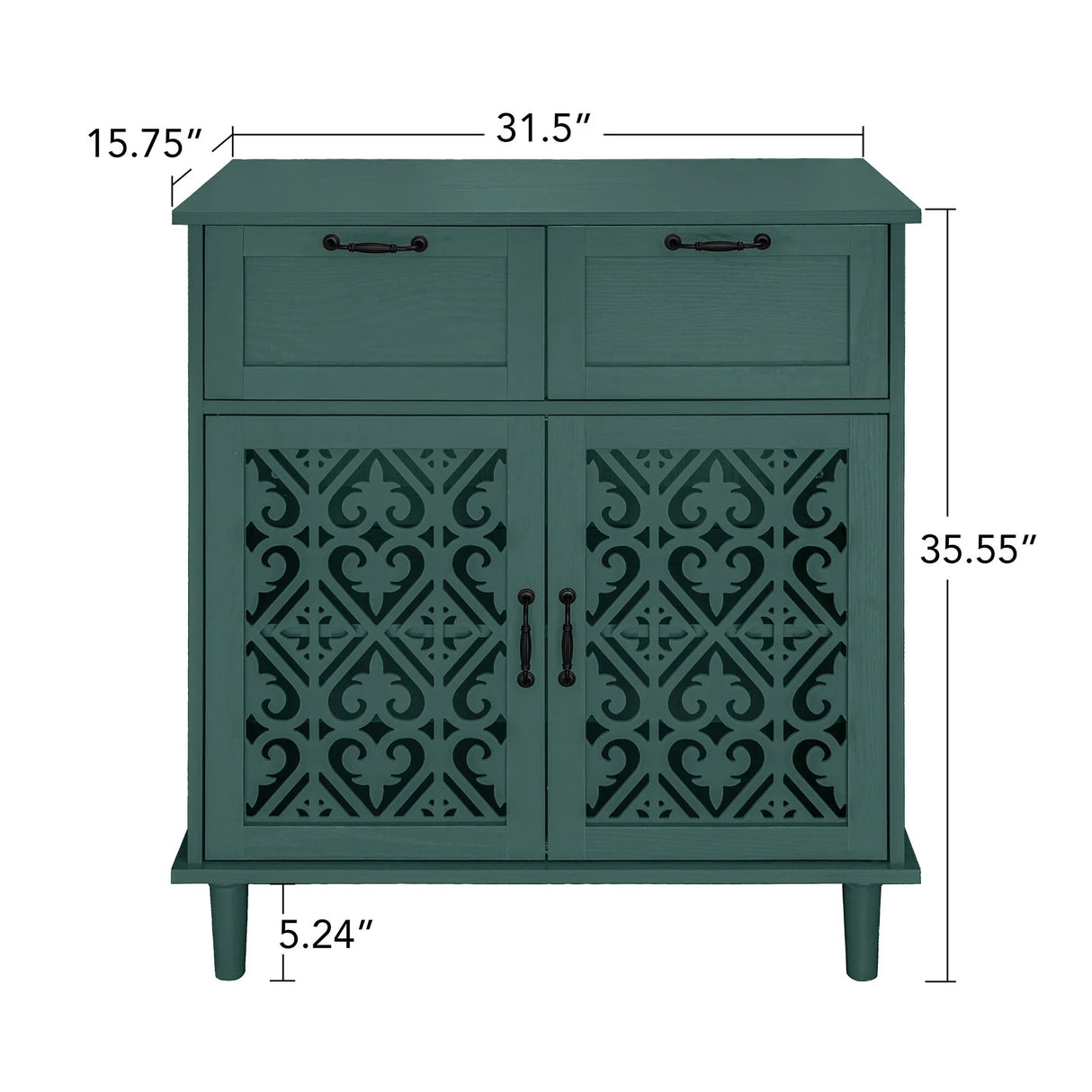 2 Door 2 Drawer Elegant Cabinet - Furniture Home Direct