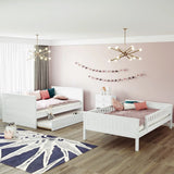 Bunk Bed With Twin Size Trundle, Guardrails - Furniture Home Direct