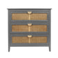 3 Drawer Cabinet, Natural Rattan, American Furniture - Furniture Home Direct