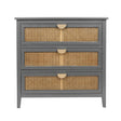 3 Drawer Cabinet, Natural Rattan, American Furniture - Furniture Home Direct