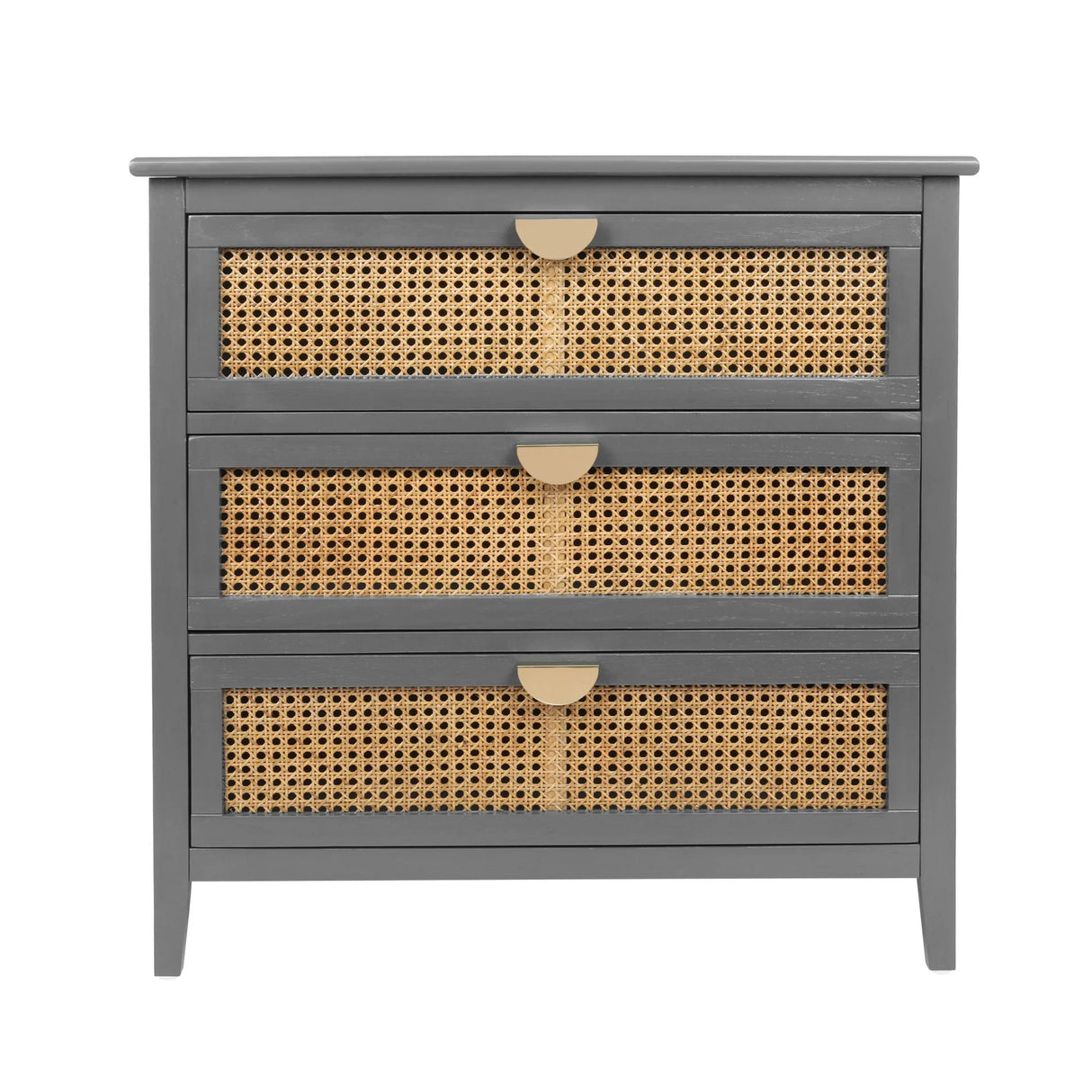 3 Drawer Cabinet, Natural Rattan, American Furniture - Furniture Home Direct