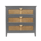 3 Drawer Cabinet, Natural Rattan, American Furniture - Furniture Home Direct
