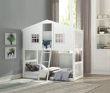 Rohan - Twin / Twin Bunk Bed - Pink / White - Furniture Home Direct