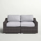 Chic Wide Outdoor Loveseat With Cushions - Furniture Home Direct